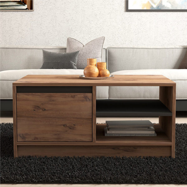 Τραπέζι σαλονιού Narli pakoworld σε sonoma απόχρωση 90x60x45εκ – 120-000511