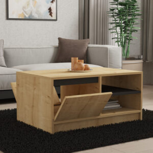 Τραπέζι σαλονιού Narli pakoworld σε oak απόχρωση 90x60x45εκ – 120-000512