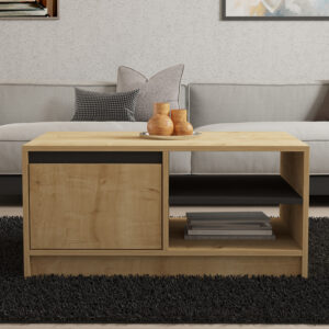Τραπέζι σαλονιού Narli pakoworld σε oak απόχρωση 90x60x45εκ – 120-000512