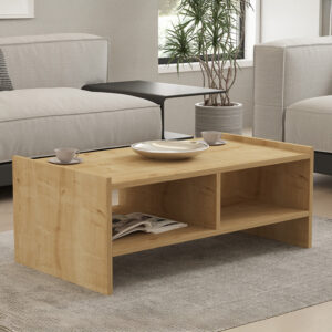 Τραπέζι σαλονιού Tiena pakoworld σε oak απόχρωση 90x50x35εκ – 120-000513