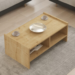 Τραπέζι σαλονιού Tiena pakoworld σε oak απόχρωση 90x50x35εκ – 120-000513