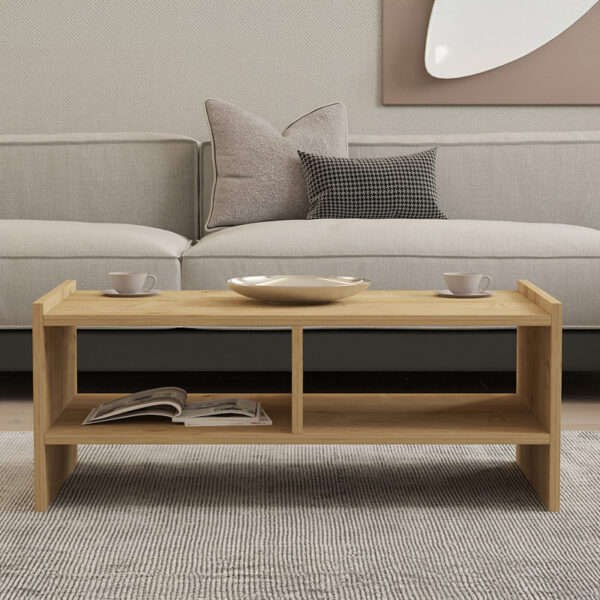 Τραπέζι σαλονιού Tiena pakoworld σε oak απόχρωση 90x50x35εκ – 120-000513