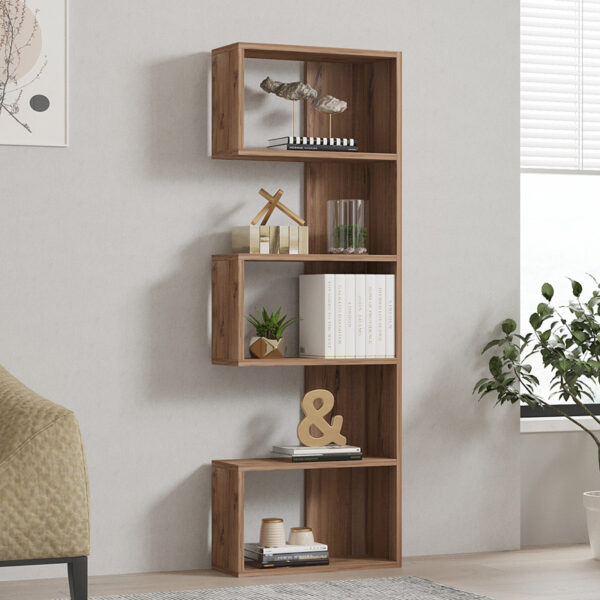 Βιβλιοθήκη Cascade pakoworld σε sonoma  απόχρωση 51.8x22x150εκ – 120-000520
