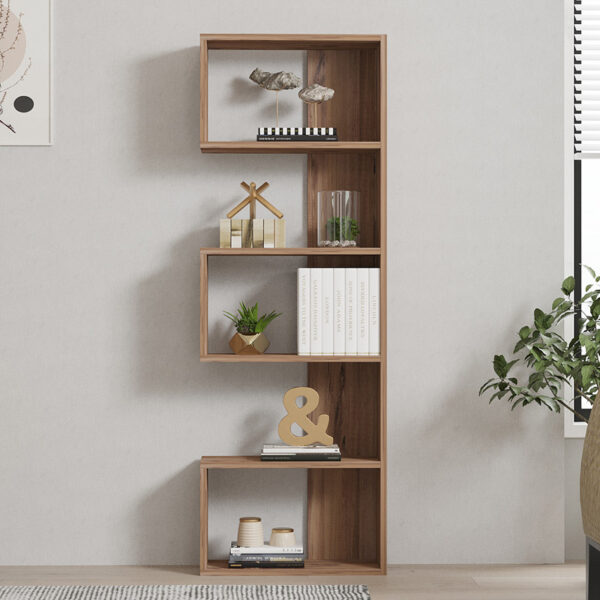 Βιβλιοθήκη Cascade pakoworld σε sonoma  απόχρωση 51.8x22x150εκ – 120-000520