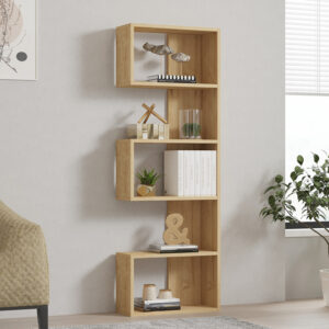 Βιβλιοθήκη Cascade pakoworld σε oak απόχρωση 51.8x22x150εκ – 120-000522
