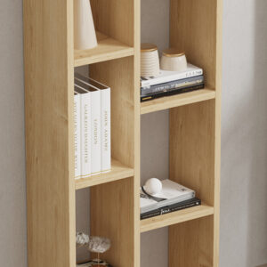 Βιβλιοθήκη Minicu pakoworld σε oak απόχρωση  44,4×19,6×150εκ – 120-000527