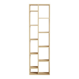 Βιβλιοθήκη Minicu pakoworld σε oak απόχρωση  44,4×19,6×150εκ – 120-000527