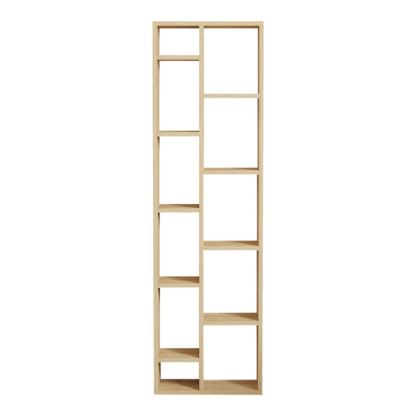 Βιβλιοθήκη Minicu pakoworld σε oak απόχρωση  44,4×19,6×150εκ – 120-000527