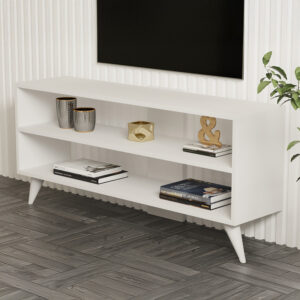 Σύνθετο σαλονιού Prestige pakoworld σε λευκή απόχρωση 120×29,6×50εκ – 120-000534