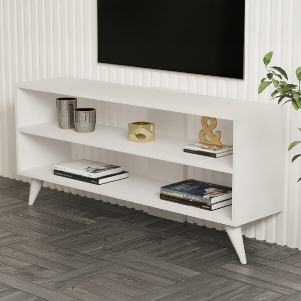 Σύνθετο σαλονιού Prestige pakoworld σε λευκή απόχρωση 120×29,6×50εκ – 120-000534