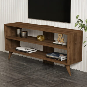 Σύνθετο σαλονιού Prestige pakoworld σε καρυδί απόχρωση 120×29,6×50εκ – 120-000535