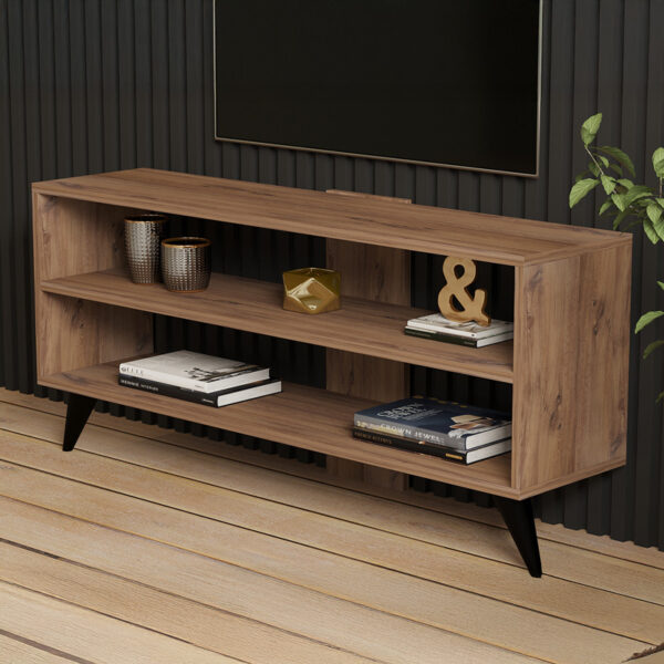 Έπιπλο τηλεόρασης Prestige pakoworld σε sonoma απόχρωση 120×29,6×50εκ – 120-000538