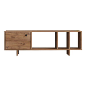 Έπιπλο τηλεόρασης Mueble pakoworld σε sonoma απόχρωση 140x29x45εκ – 120-000540