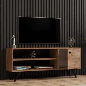 Έπιπλο τηλεόρασης Wison pakoworld σε sonoma απόχρωση 120x29x50εκ – 120-000541