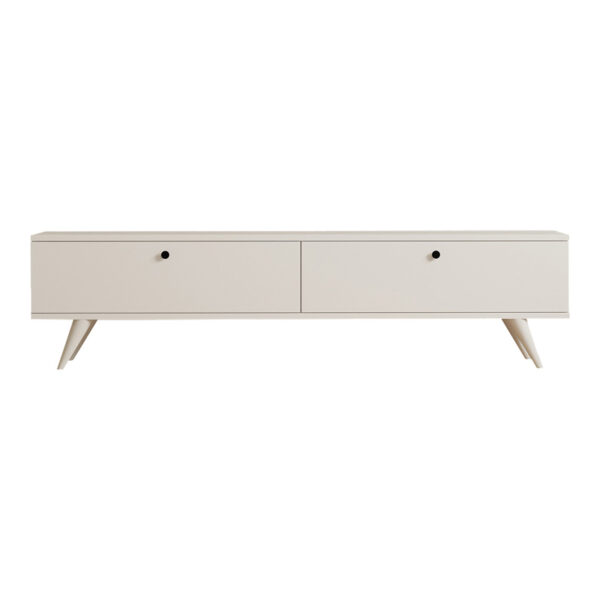 Έπιπλο τηλεόρασης Jate pakoworld σε λευκή απόχρωση 160x25x40εκ – 120-000547