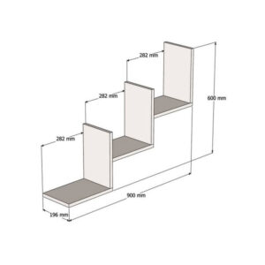 Ραφιέρα τοίχου Mauer pakoworld σε ανθρακί απόχρωση 90×19,6×60εκ – 120-000558