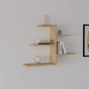 Ραφιέρα τοίχου Callum pakoworld σε oak απόχρωση 82.2×19,6×48εκ – 120-000568