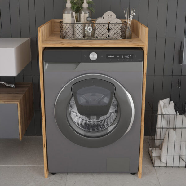 Έπιπλο πλυντηρίου Cuci pakoworld σε oak απόχρωση 60x62x99εκ – 120-000597