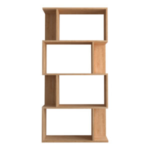 Βιβλιοθήκη Kadu pakoworld σε oak απόχρωση  72x22x147εκ – 120-000610