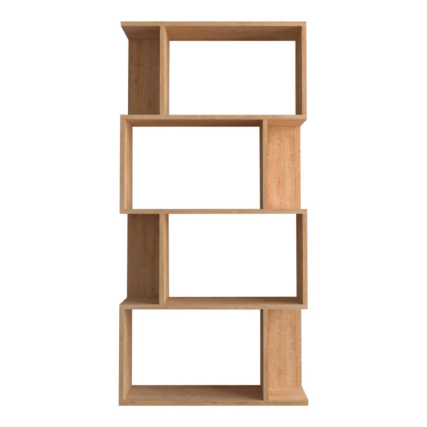 Βιβλιοθήκη Kadu pakoworld σε oak απόχρωση  72x22x147εκ – 120-000610