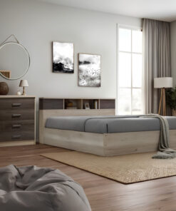 Συρταριέρα OLYMPUS pakoworld με 4 συρτάρια χρώμα castillo-toro 80x40x95εκ – 123-000010