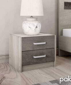 Κομοδίνο OLYMPUS pakoworld με 2 συρτάρια χρώμα castillo-toro 47,5×40,5×40,5εκ – 123-000015