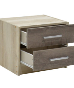 Κομοδίνο OLYMPUS pakoworld με 2 συρτάρια χρώμα castillo-toro 47,5×40,5×40,5εκ – 123-000015