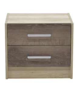 Κομοδίνο OLYMPUS pakoworld με 2 συρτάρια χρώμα castillo-toro 47,5×40,5×40,5εκ – 123-000015