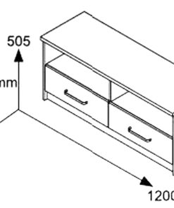 Έπιπλο τηλεόρασης OLYMPUS pakoworld χρώμα castillo-toro 120×39,5×50εκ – 123-000018