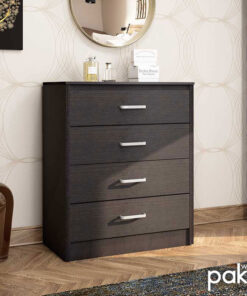 Συρταριέρα OLYMPUS pakoworld με 4 συρτάρια χρώμα wenge 80x40x95εκ – 123-000037