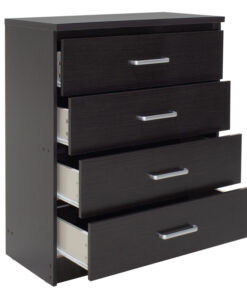 Συρταριέρα OLYMPUS pakoworld με 4 συρτάρια χρώμα wenge 80x40x95εκ – 123-000037