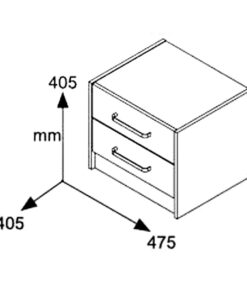 Κομοδίνο OLYMPUS pakoworld χρώμα wenge 47,5×40,5×40,5εκ. – 123-000051