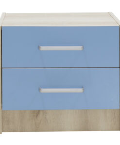 Κομοδίνο παιδικό Looney pakoworld με 2 συρτάρια χρώμα castillo-μπλε 47,5×40,5×40,5εκ – 123-000074