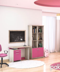 Γραφείο εργασίας Looney pakoworld χρώμα castillo-ροζ 100x55x75εκ – 123-000081