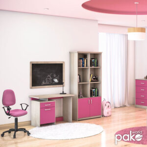 Γραφείο εργασίας Looney pakoworld χρώμα castillo-ροζ 100x55x75εκ – 123-000081