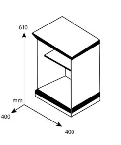 Κομοδίνο Mozart pakoworld χρώμα καρυδί 40x40x61εκ – 123-000123