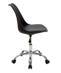 Καρέκλα γραφείου εργασίας Gaston II pakoworld PP-PU μαύρο – 127-000024