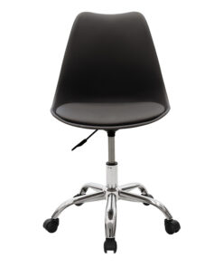 Καρέκλα γραφείου εργασίας Gaston II pakoworld PP-PU μαύρο – 127-000024