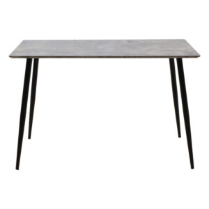 Τραπέζι Cuba pakoworld MDF γκρι cement-μαύρο 120x80x76εκ – 127-000083