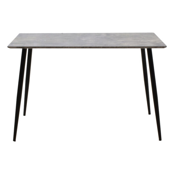 Τραπέζι Cuba pakoworld MDF γκρι cement-μαύρο 120x80x76εκ – 127-000083