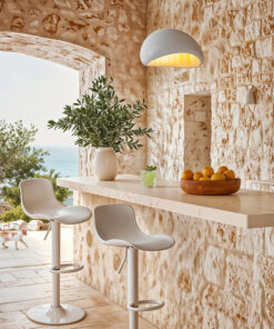 Σκαμπό μπαρ Walden pakoworld PP λευκό – 127-000088