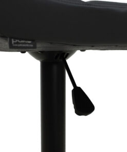 Σκαμπό μπαρ Coozy pakoworld πτυσσόμενο μεταλλικό μαύρο ματ με pu χρώμα μαύρο – 127-000089