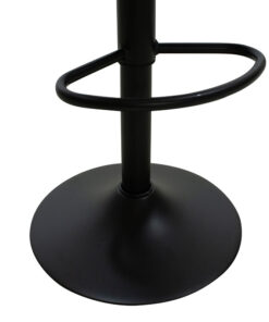 Σκαμπό μπαρ Coozy pakoworld πτυσσόμενο μεταλλικό μαύρο ματ με pu χρώμα μαύρο – 127-000089