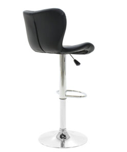 Σκαμπό μπαρ Coozy pakoworld pu σε μαύρο χρώμα σκελετός χρωμίου – 127-000092