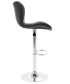 Σκαμπό μπαρ Coozy pakoworld pu σε μαύρο χρώμα σκελετός χρωμίου – 127-000092