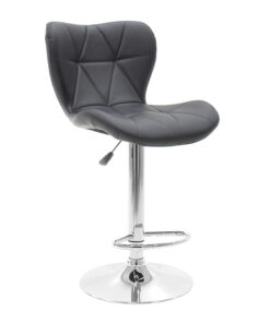 Σκαμπό μπαρ Coozy pakoworld pu σε μαύρο χρώμα σκελετός χρωμίου – 127-000092