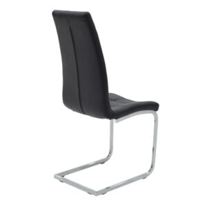 Καρέκλα Darrell pakoworld pu μαύρο-βάση χρωμίου 42x49x106εκ – 127-000106