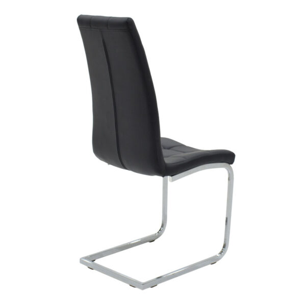 Καρέκλα Darrell pakoworld pu μαύρο-βάση χρωμίου 42x49x106εκ – 127-000106