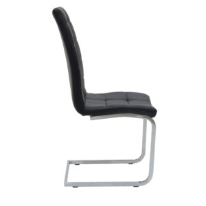 Καρέκλα Darrell pakoworld pu μαύρο-βάση χρωμίου 42x49x106εκ – 127-000106
