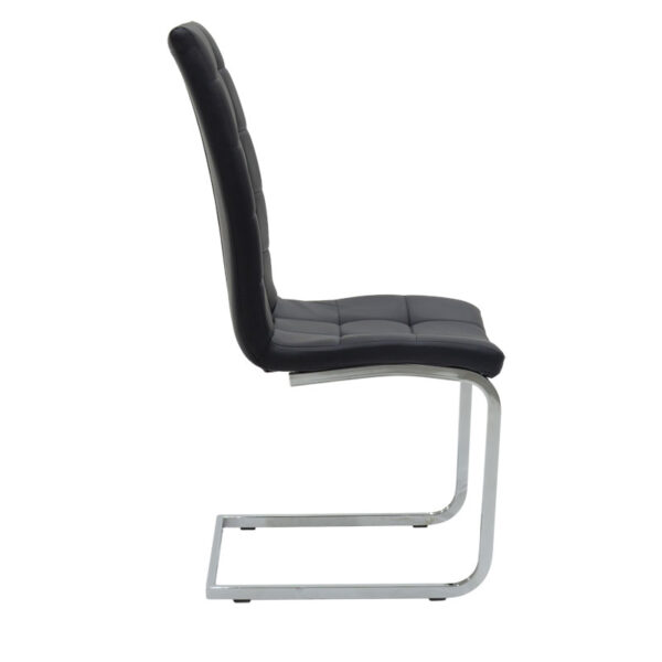Καρέκλα Darrell pakoworld pu μαύρο-βάση χρωμίου 42x49x106εκ – 127-000106